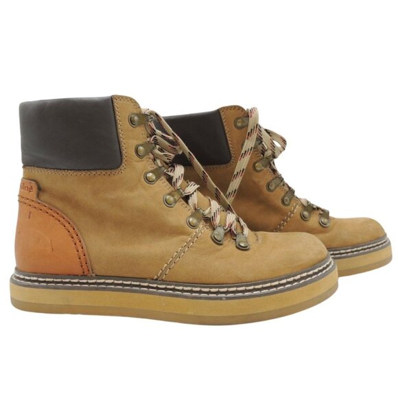 See by Chloe Edera Beige Suede Ankle Hiking Boots Size 36 - Picture 4 of 14